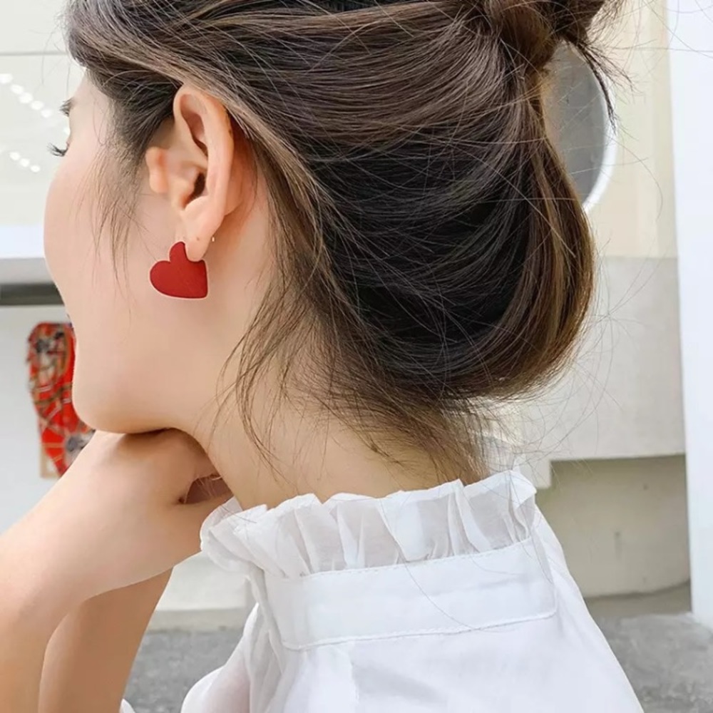 “Hopeful Romantic” Heart Cutout Love Stud Earrings - Picture 1 of 9
